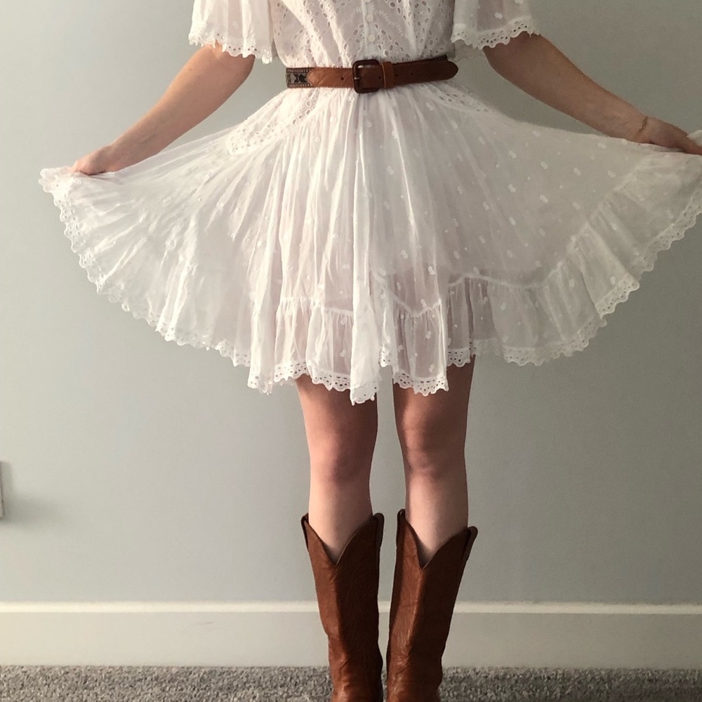 Isabel Marant White Lace Mini Dress